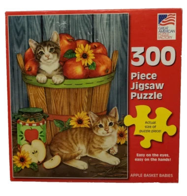 Apple Basket Babies 300 Piece Picture Puzzle Great American Puzzle Factory PS2 - Image 1 of 3