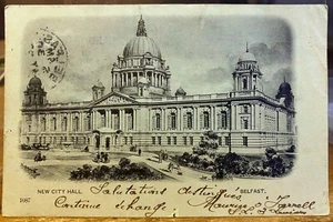 Vtg Postcard Early BELFAST CITY HALL Northern Ireland Maurice O'Farrell - France - Picture 1 of 2