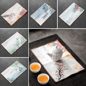 Painted Rag Tea Napkin Tea Cleaning Hand Towel  Cup Mat Accessories