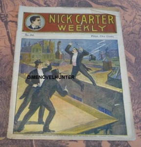 NICK CARTER WEEKLY #261 1901 DETECTIVE STORY COVER DIME NOVEL STORY PAPER - Picture 1 of 1