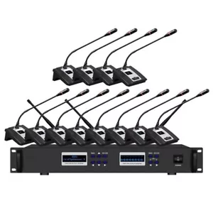 Digital Discussion System Wireless Conference Room Microphone System w/ 12 mics - Picture 1 of 8