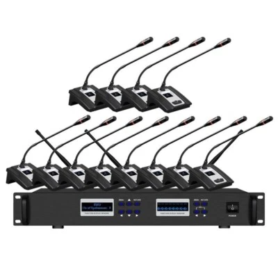 Digital Discussion System Wireless Conference Room Microphone System w/ 12 mics - Image 1 of 4