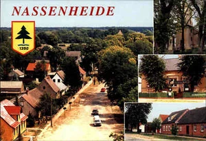 NASSENHEIDE Kreis Oberhavel Brandenburg Mehrbild-AK ua. Gasthaus, Kirche, Schule - Picture 1 of 2