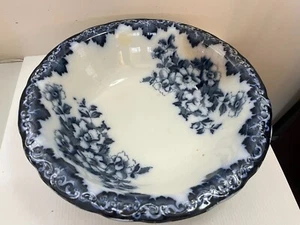 Antique Vintage Alfred Meakin Flow Blue Wash Basin Bowl 17" Queen England - Picture 1 of 10