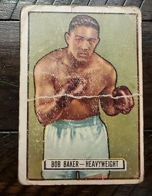 1951 Topps Ringside Boxing Card BOB BAKER #25 - Image 1 of 2