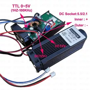 Fokussierbares 980nm 2000mW Infrarot IR Punktlaser 12 V DC Diodenmodul TTL 1-100KHz - Bild 1 von 6