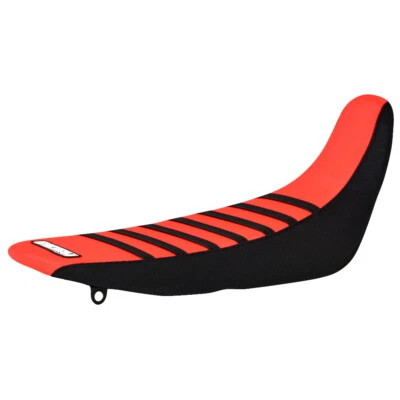 Cubierta de asiento Honda CRF 250F 2019-2024 negra y roja brillante con costillas negras #248 Foto 1 de 3