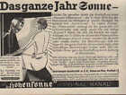 HHENSONNE-Original Hanau, Werbung 1936, "Das ganze Jahr Sonne"