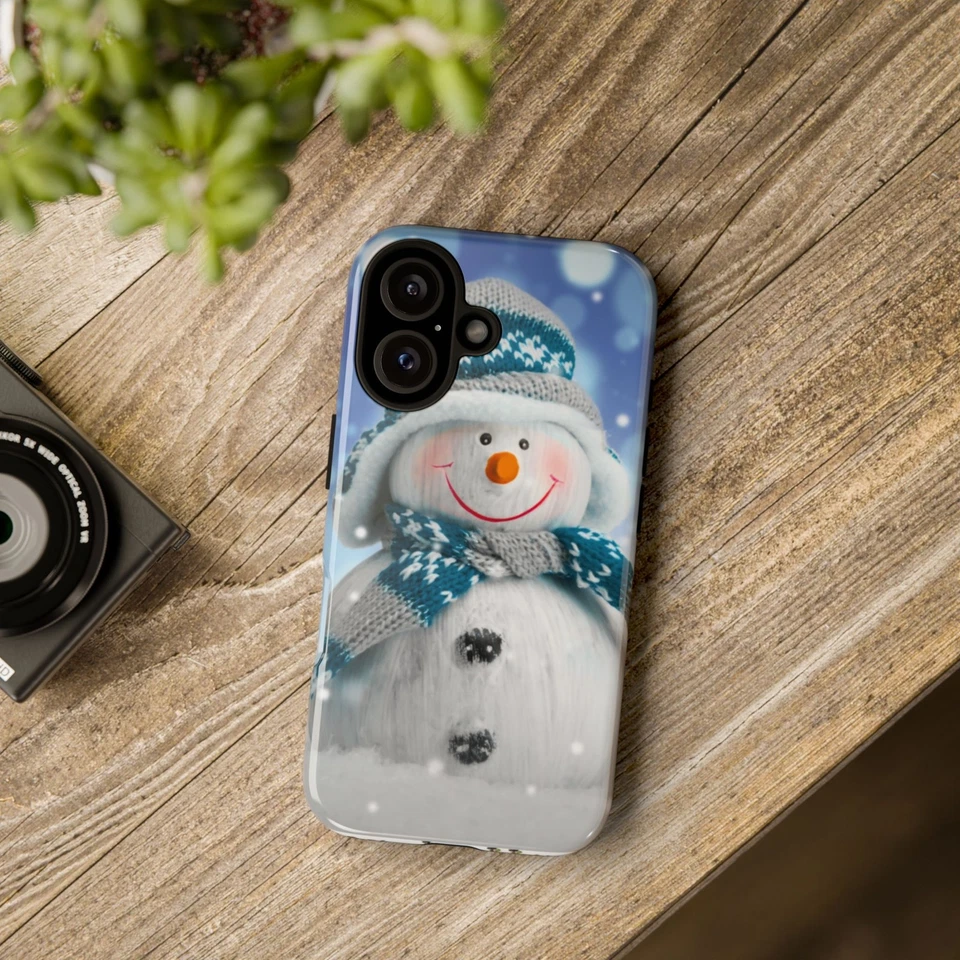 Snowman Phone Case – Winter Accessory, Holiday Gift, Cute Decor, Frosty [...] - Image 1 of 1