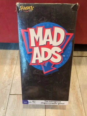 Mad Ads Slogan Swapping Card trivia board Game 2011 Fundex New Sealed - Image 1 of 2