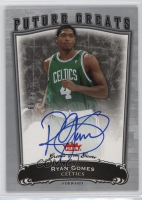 2005-06 Fleer Greats of the Game Future /99 Ryan Gomes #145 Rookie Auto RC - Image 1 of 2