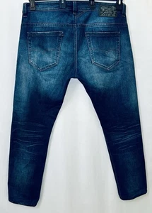 Jeans Diesel Thavar para hombre 34x33 ajustados ajustados lavado oscuro (34x31 medido) - Imagen 1 de 12