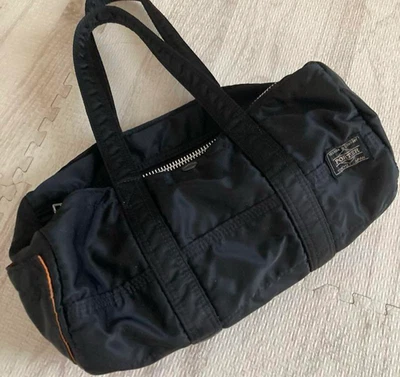 Porter Tanker Yoshida & Co. Mini Boston Barrel Drum Bag Nylon Black Japan Used - Imagem 1 de 4