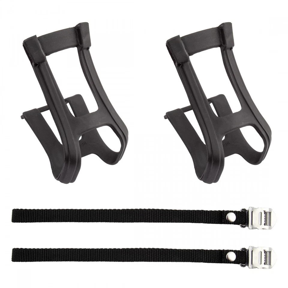 Sunlite ATB Medium Nylon Toe Clips & Woven Straps for Hybrid & MTB Cycling - Image 1 of 1