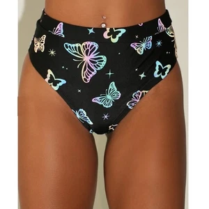 iHeartRaves Black Lucid Flight Rainbow Reflective Shorts Size XS - Bild 1 von 9