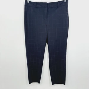Pantaloni Chico's Dimagranti Dritti Caviglia Tg 12 Blu Navy Finestra Corporate Nuovi - Foto 1 di 13