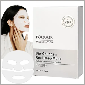 5 Pack Bio Collagen Face Mask Anti-Wrinkle Hydrating Firming Overnight Deep Mask - Picture 1 of 7