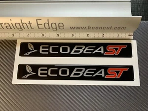 (2) Gel-coated  badges Ford  Explorer ST  Ecoboost Focus Edge Silver/red black - Picture 1 of 3