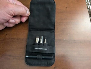 Bare Minerals Eyeliner 4 piece Brush Set with Cloth Pouch - Picture 1 of 4