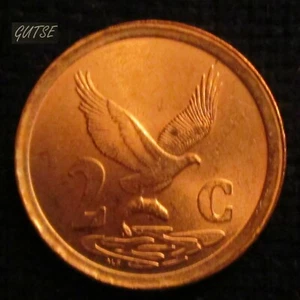 SÜDAFRIKA, 2 CENT 1997, ADLER HÄLT EINEN FISCH, BANKFRISCH. - Bild 1 von 2