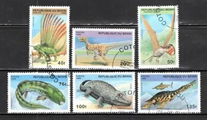 Benin Stamp Scott #884-889, Prehistoric Animals, Set of 6, Used, SCV$3.70 - Picture 1 of 1