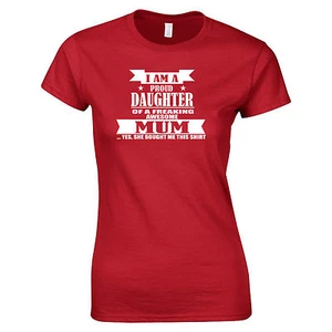 PERSONALISIERTES T-SHIRT MUTTER/TOCHTER SOHN TANTE BEZIEHUNG LUSTIG TEXT/HUMOR - Bild 1 von 7