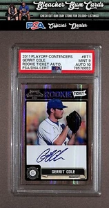 2011 Playoff Contenders RT-1 Gerrit Cole  RC Auto PSA 9 - Picture 1 of 2