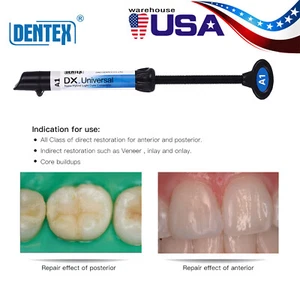 Dentex Dental Universal Nano hybrid Dispersion Light Cure Composite Resin A1 USA - Picture 1 of 7