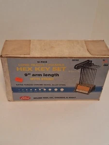 Eklind 30190 9-in Hex Key T Handle Set Stand Vintage Antique New Sealed Original - Picture 1 of 5