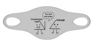 Höfliches Akutes Winkel Des Mathelehrers Lustiges Mathe  Sanft atemSchutzmaske - Bild 1 von 1