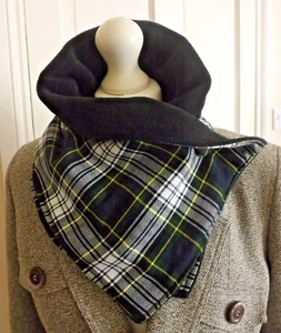 Gordon Tartan & Fleece Neck Warmer Scarf Snood Winter Gifts - Picture 1 of 5