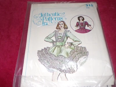 🌼 AUTHENTIC PATTERNS #315 - LADIES SQUARE DANCE RUFFLED DRESS PATTERN  5-9 FF - Image 1 of 2