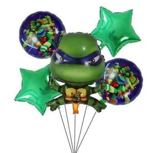 5PCS Ninja Turtle Foil Balloon Set Party Supplies Birthday Decoration - Picture 1 of 4