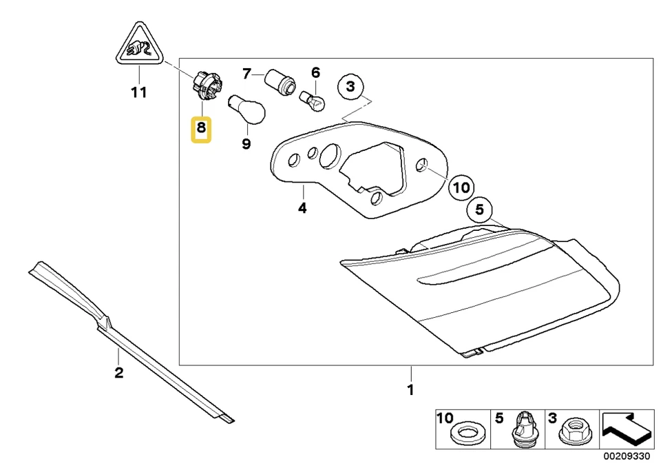 Enchufe de bombilla para BMW E-53 E-65 E-70 E-83 Foto 1 de 1