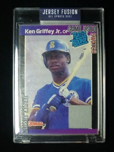 2021 Game Used Jersey Fusion 1989 Donruss RC Rookie Ken Griffey Jr. - Picture 1 of 2