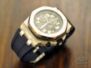 Bandas AP Scuta 100 % correa de goma azul marino para Audemars Piguet Royal Oak Offshore - Imagen 1 de 5