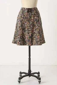 Anthropologie Edme & Esyllte Velvet Floral Norwegian Woods Skirt US 0 - Picture 1 of 8