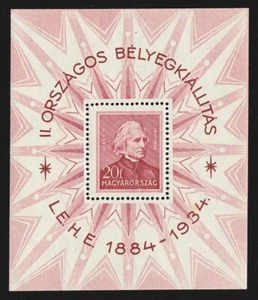 HUNGARY 1934 Exhib 20f lake M/Sheet (64x76mm). MNH **. SG MS568 cat £225. - Picture 1 of 1