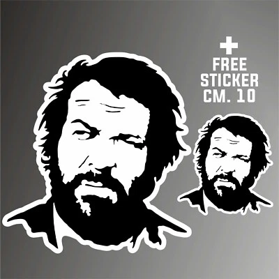 adesivo Bud Spencer sticker aufkleber decal auto moto + 1 FREE STICKER CM. 10