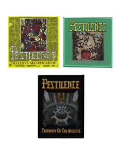 PESTILENCE-3 TOPPE TESSUTE COLLEZIONE BUNDLE-METALLO MORTE - Foto 1 di 4