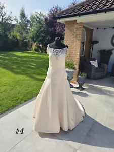 A-line / Drop Waist wedding Bridal dress size 12 Ex Sample Sale Reduced - Picture 1 of 6