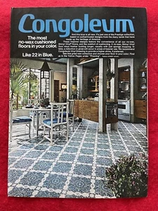 Vintage 1975 Congoleum Flooring Print Ad - Bild 1 von 7