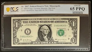 NQC Fr 3003-I 2017 $1 Rare Star Note - PCGS Gem Unc 65 PPQ - Picture 1 of 2
