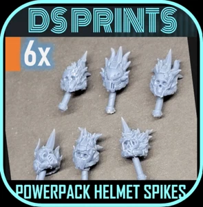 PICOS DE CASCO FLAMING para powerpacks (6 bits totales) para Sm o Csm Marines - Imagen 1 de 3