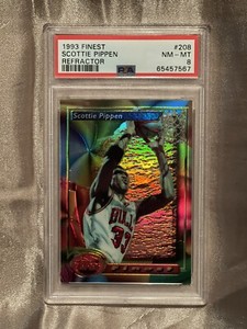 1993-94 Topps Finest Scottie Pippen Refractor #208 PSA 8 NM-MT Bulls