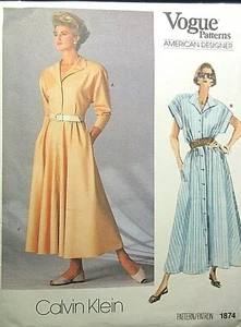 Vogue American Designer Pattern 1874 Calvin Klein Size 10 - Picture 1 of 11