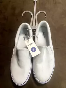 Men's Goodfellow Philip Size 8 Slip-On White Canvas Boat Shoes Casual Comfort - Picture 1 of 5