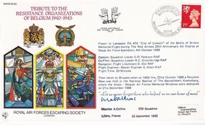 ES40bbfJ Tribute Resistance Organizations of Belgium 1940 - 1945 Signed Escaper - Picture 1 of 1