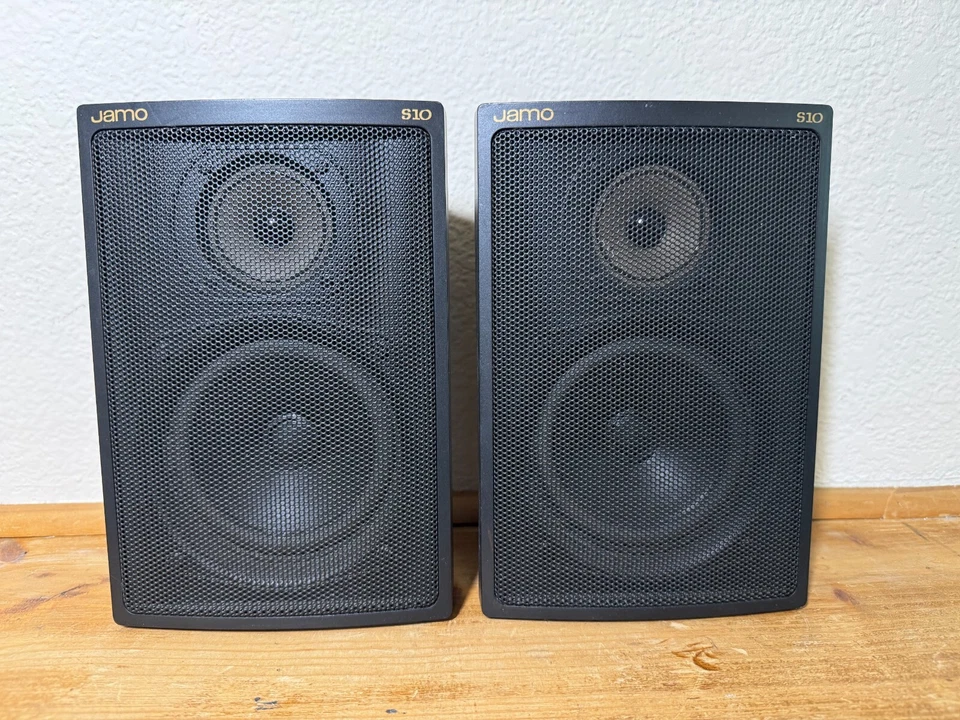 JAMO S10 Bookshelf Speakers HiFi Stereo Compact Home Audio Vintage 2-Way Black - Image 1 of 4