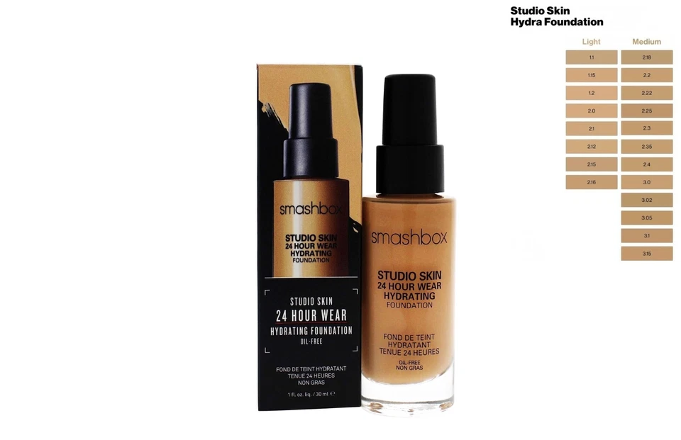 Smashbox Studio Skin 24hr or 15hr Hydra Foundation Oil Free Sealed Boxes CHOOSE - Image 1 of 1